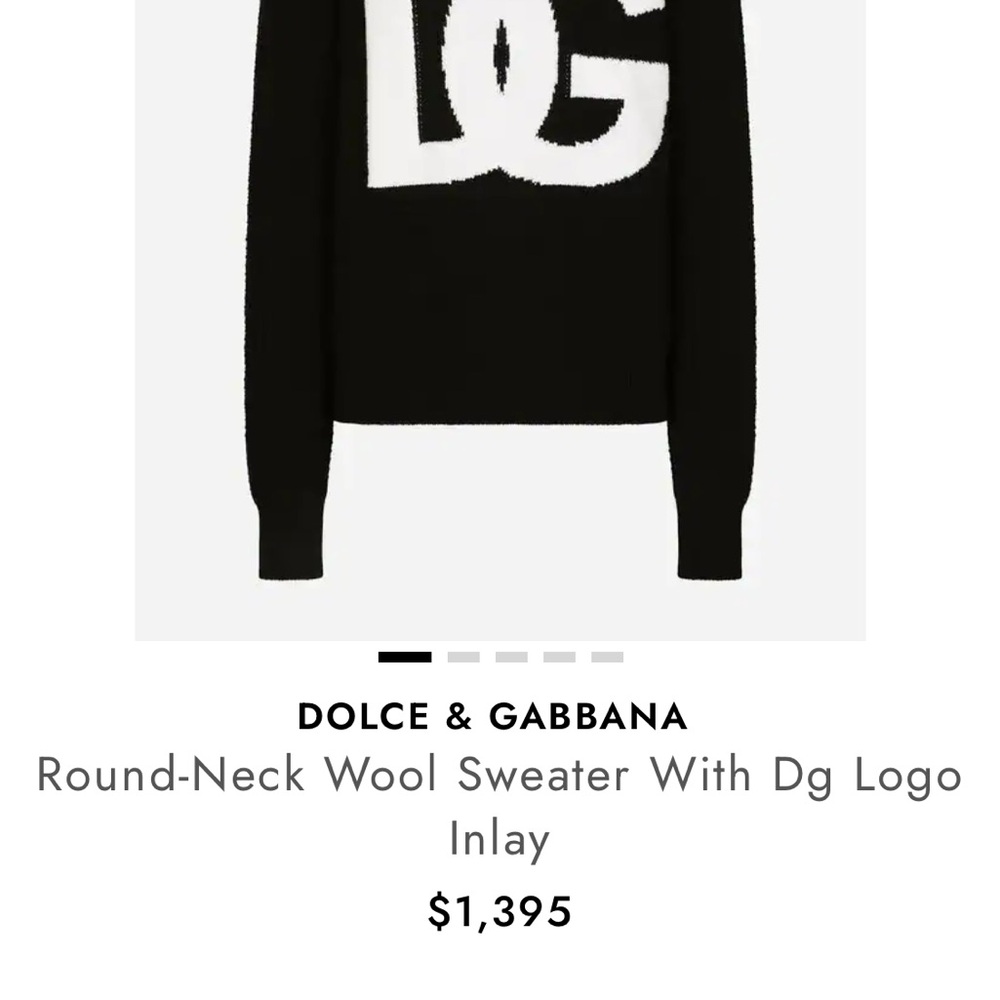 Dolce & Gabbana Black and White Logo Sweater